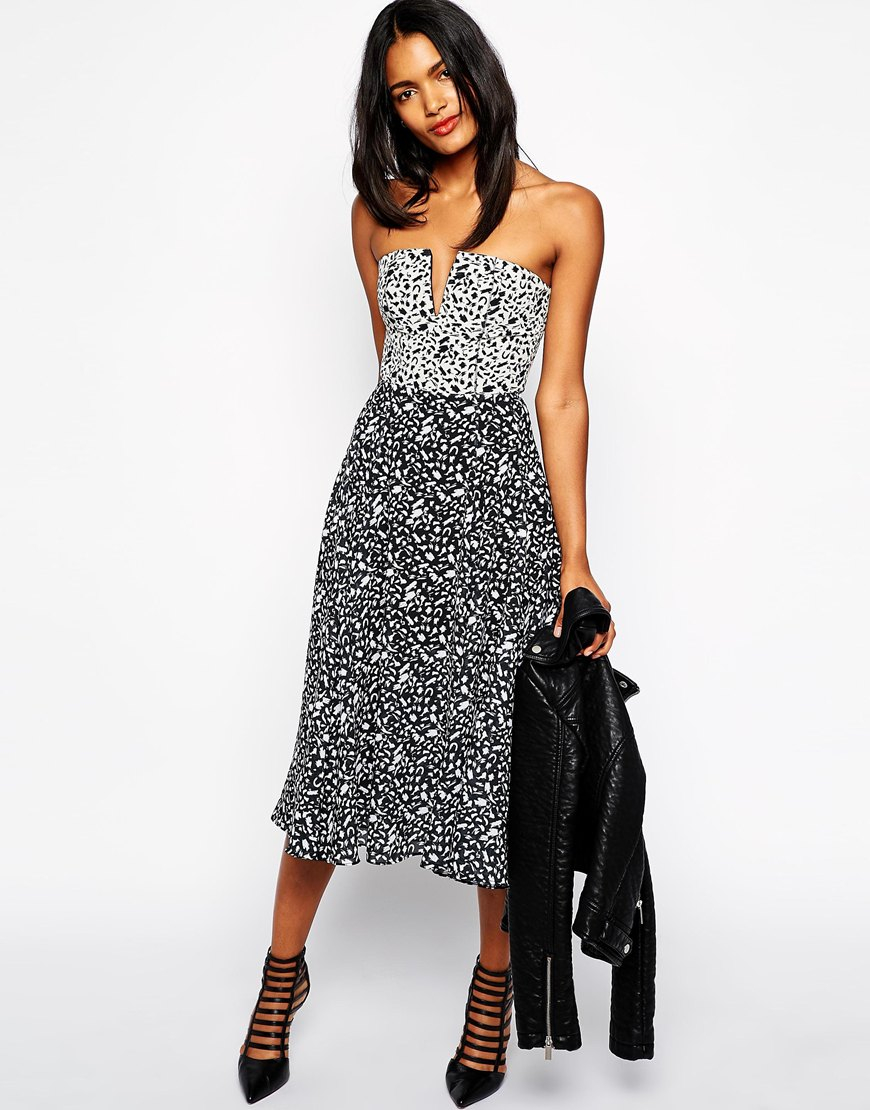 leopard bandeau dress