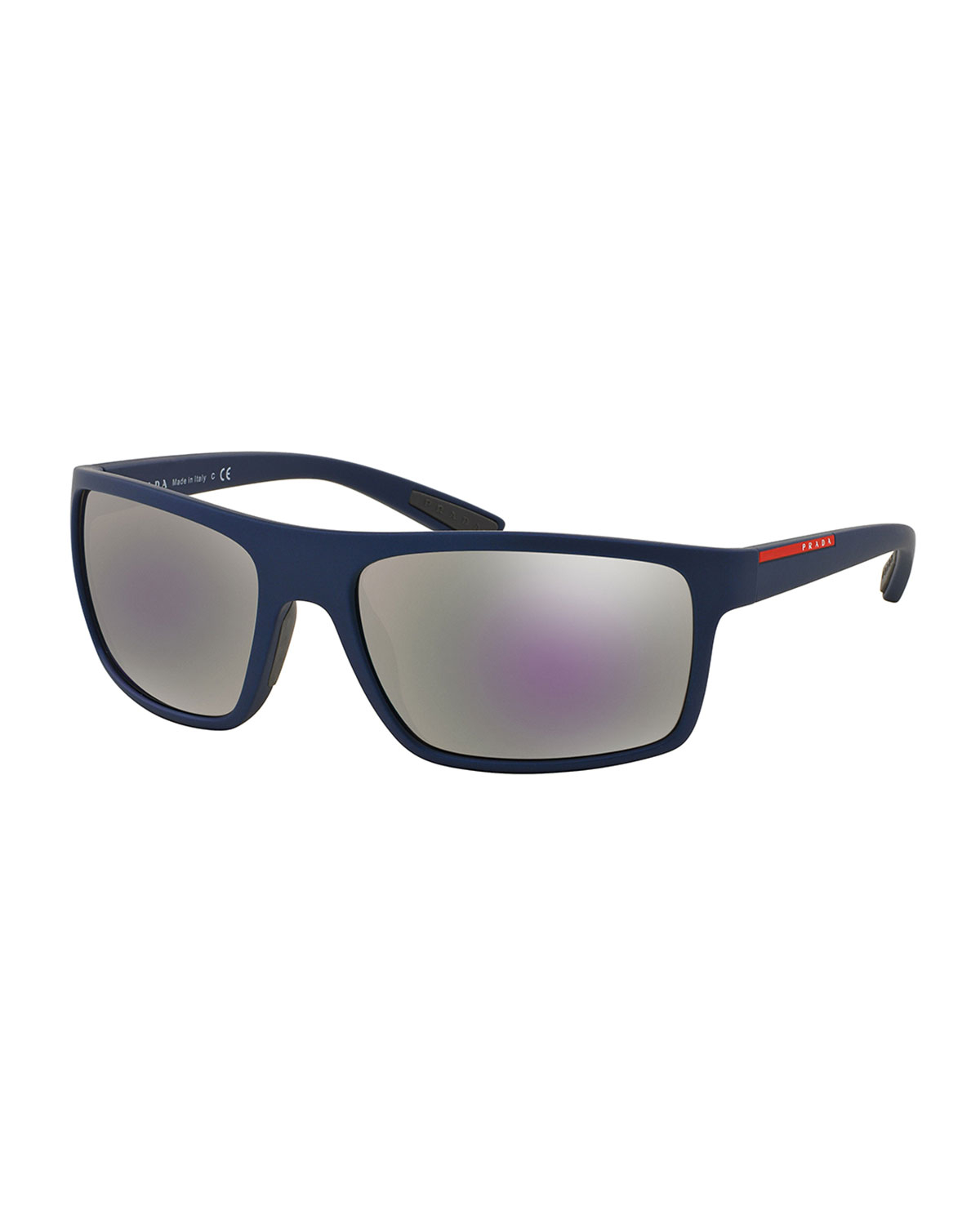 Lyst Prada Rectangular Plastic Sunglasses in Blue for Men