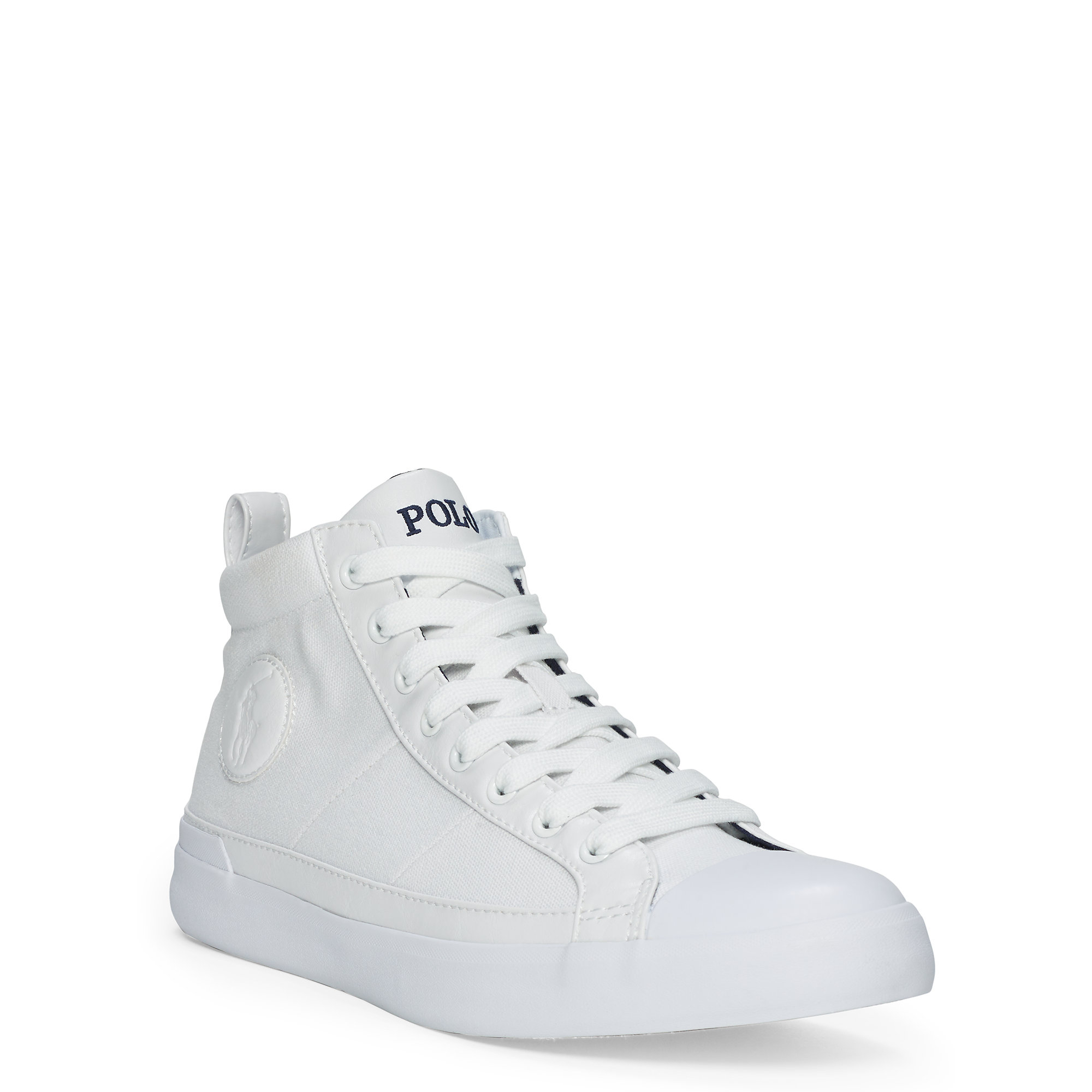 Polo Ralph Lauren Canvas Clarke High-top Sneaker in White for Men - Lyst
