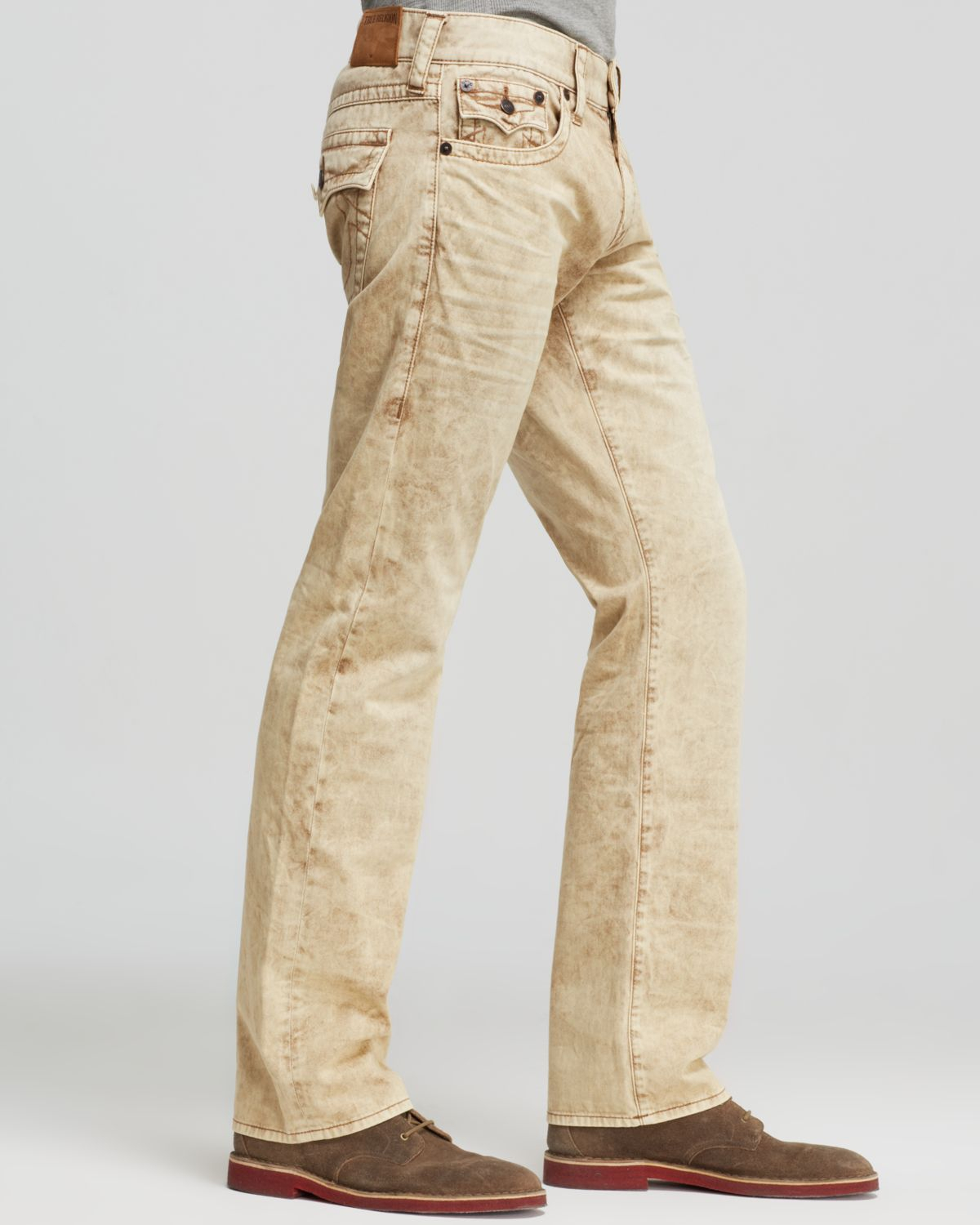 beige true religion jeans