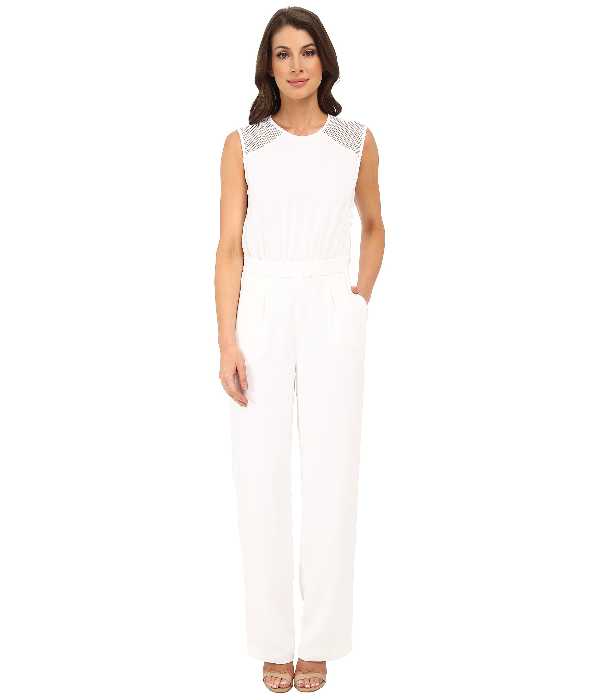 dkny jumpsuit white