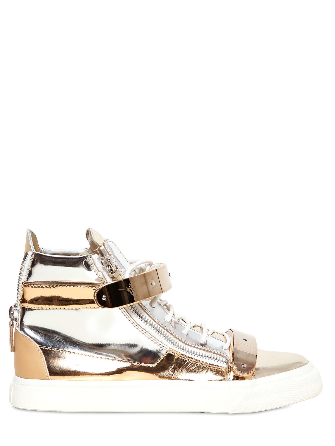 giuseppe zanotti metallic sneakers