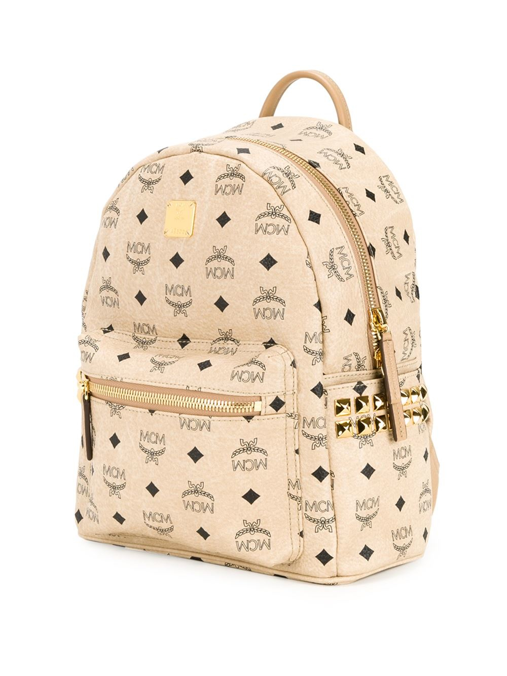 MCM Small &#39;stark&#39; Backpack in Natural - Lyst
