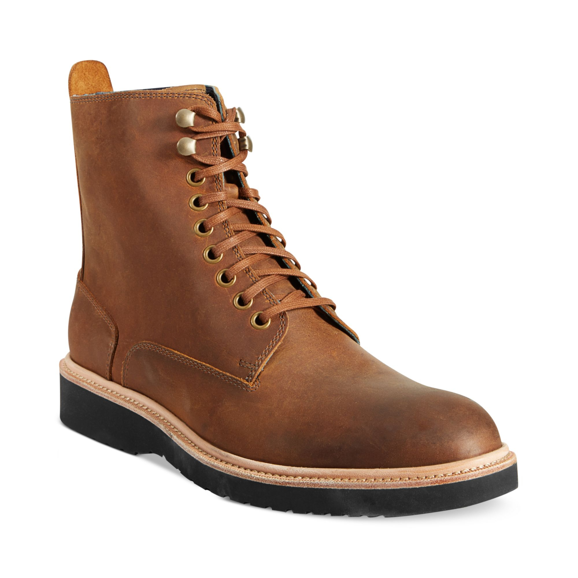 Cole Haan Martin Waterproof Wedge Lace Boots in Brown for Men - Lyst