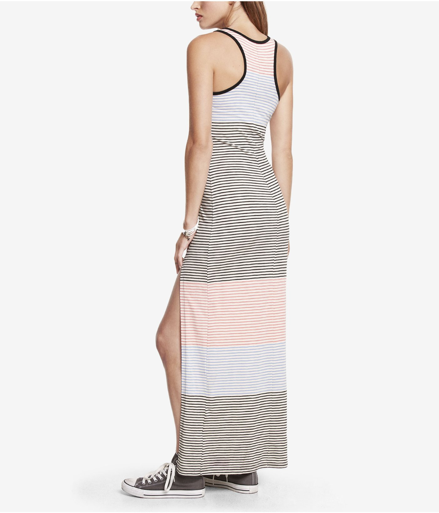 express striped maxi dress