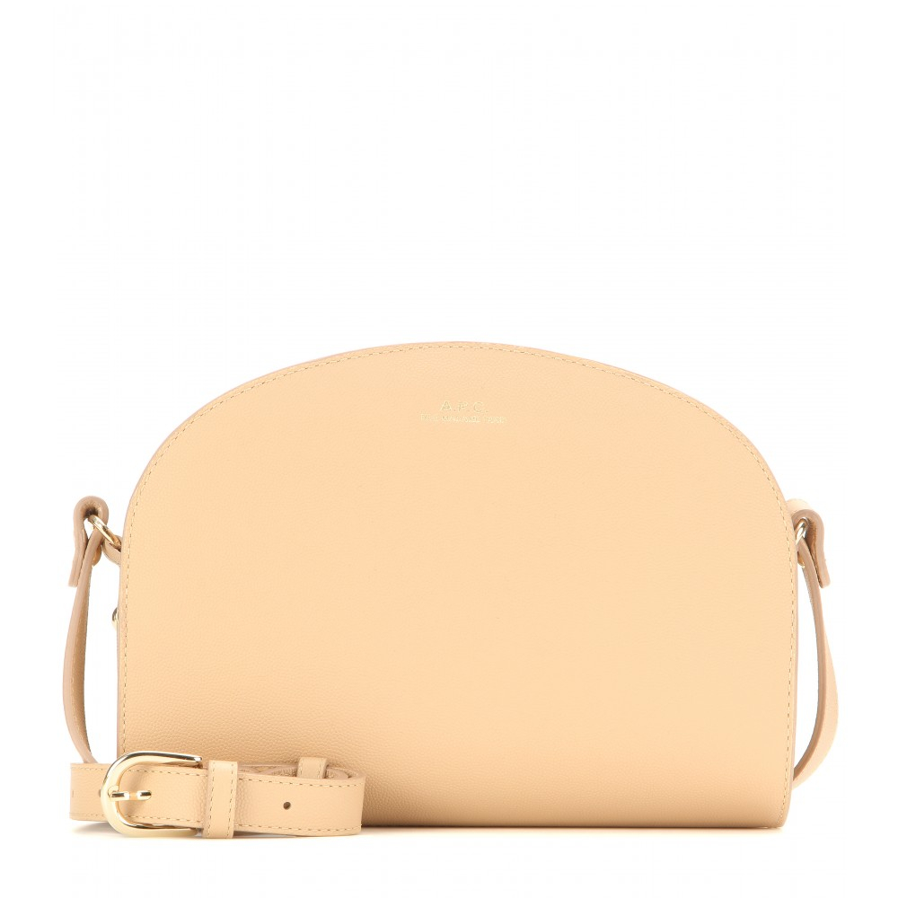apc demi lune leather shoulder bag