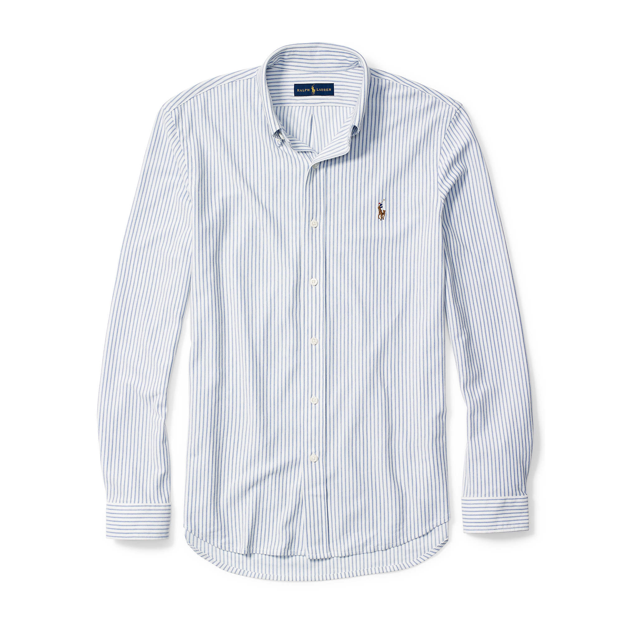 polo ralph lauren striped knit oxford shirt