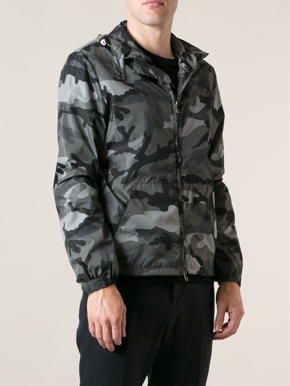 Valentino Camouflage Jacket in Grey (Grey) for Men Lyst