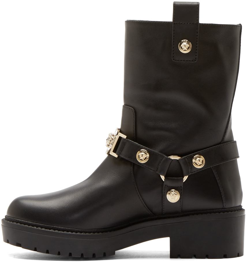 versace leather boots