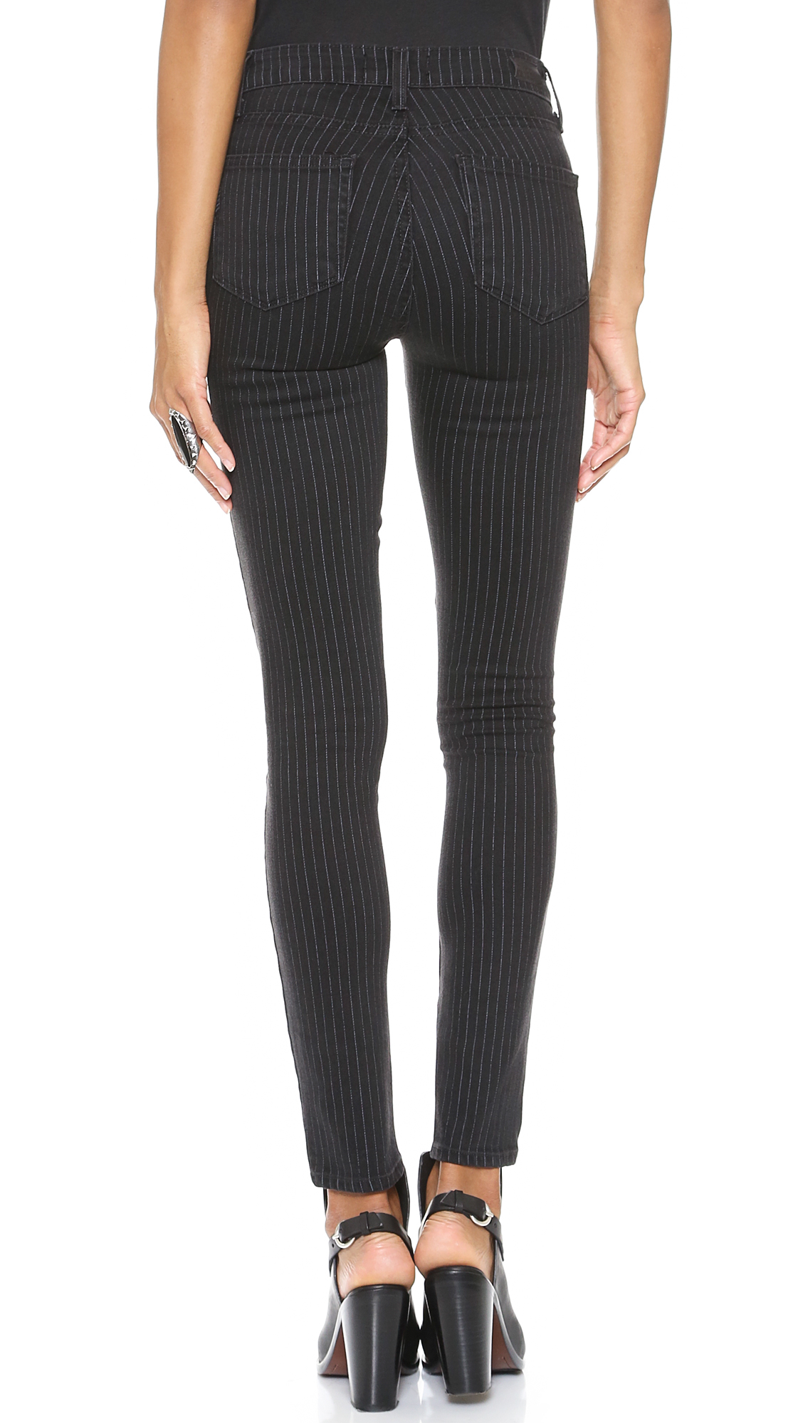 ladies black stretch jeans