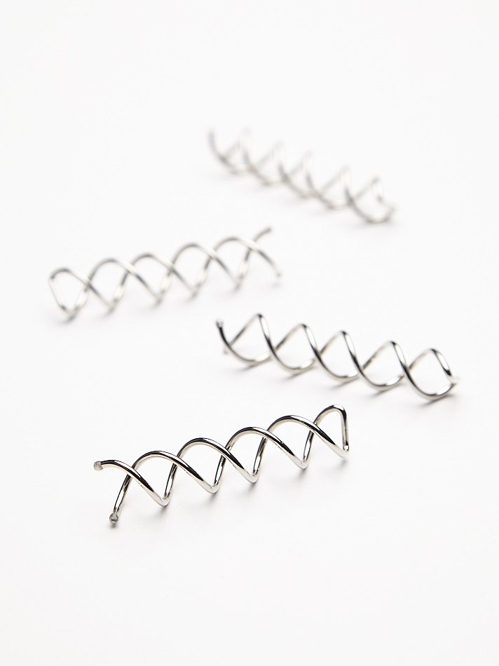 Free People Womens Corkscrew Hair Pins In Silver Black Lyst