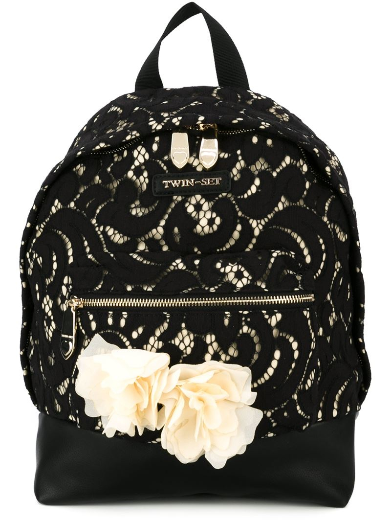 white lace backpack