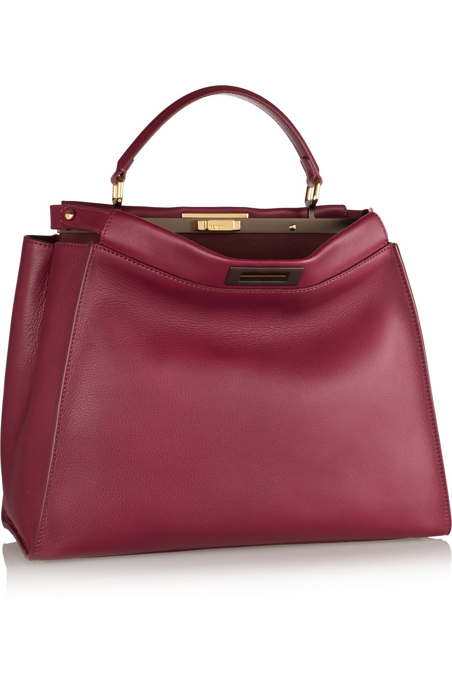 Lyst - Fendi Peekaboo Medium Leather Tote in Red