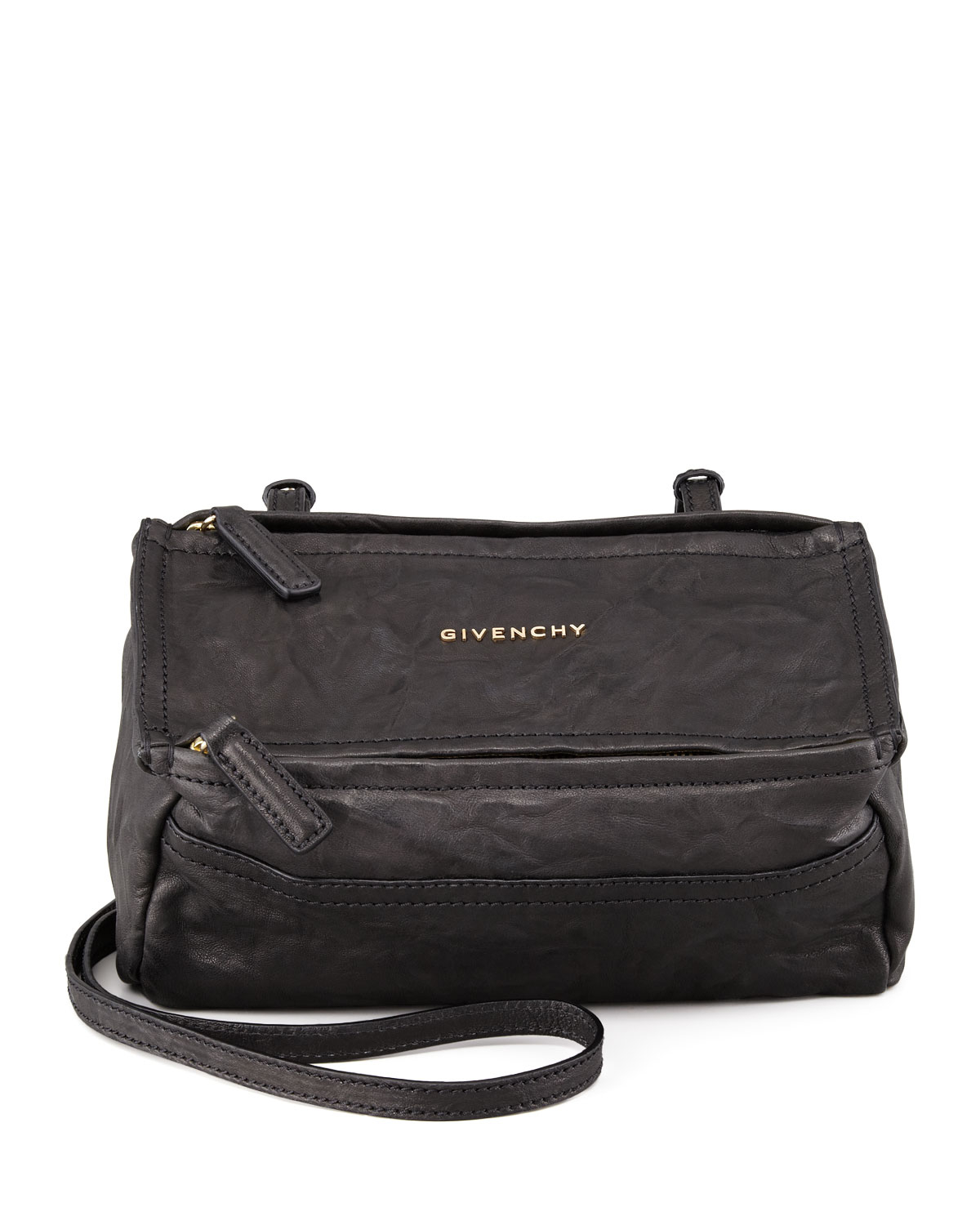 Givenchy Pandora Mini Leather Crossbody Bag in Black | Lyst
