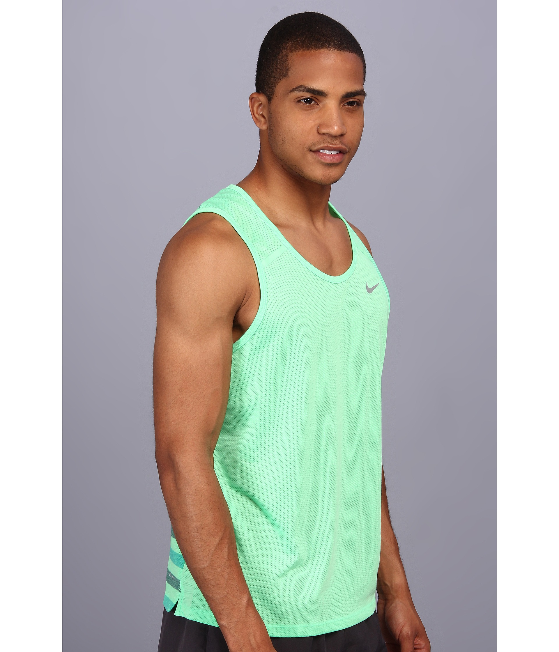 Nike Drifit Touch Tailwind Tank in Green for Men | Lyst