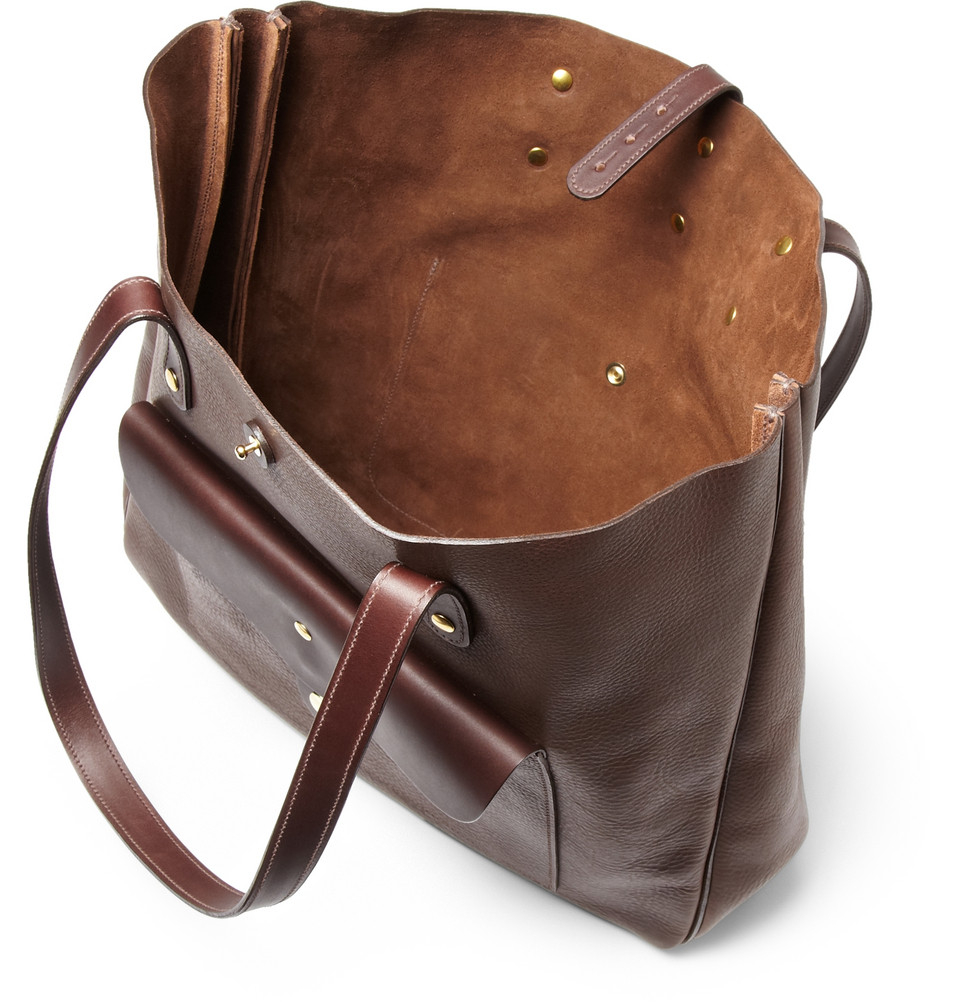 Bill Amberg Hunter Full Grain Leather Tote Bag in Brown for Men - Lyst