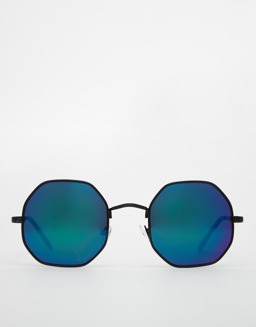 ASOS Hexagon Shape Sunglasses in Black Lyst