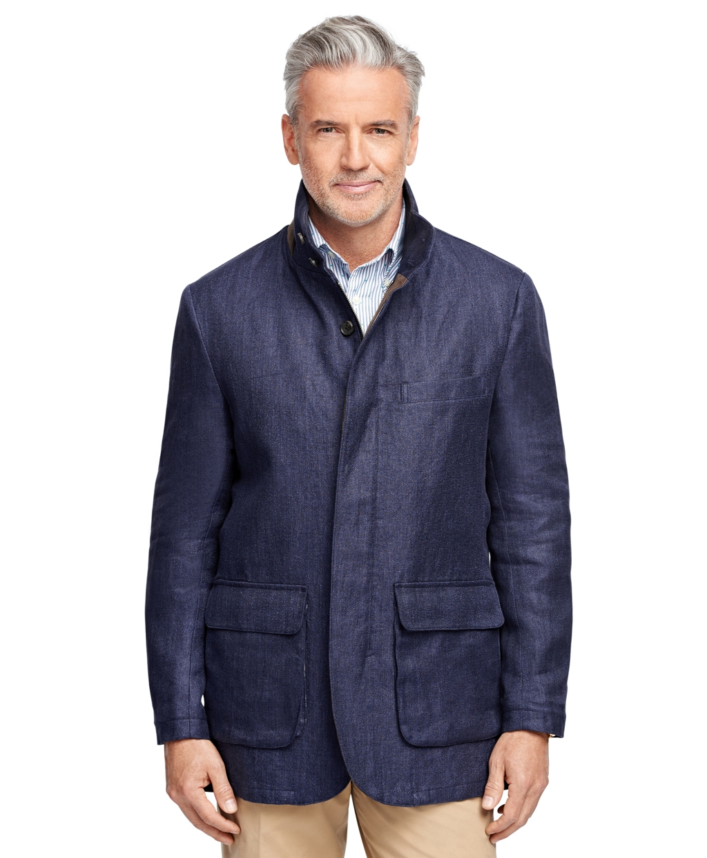 Lyst - Brooks Brothers Linen Hybrid Jacket in Blue for Men