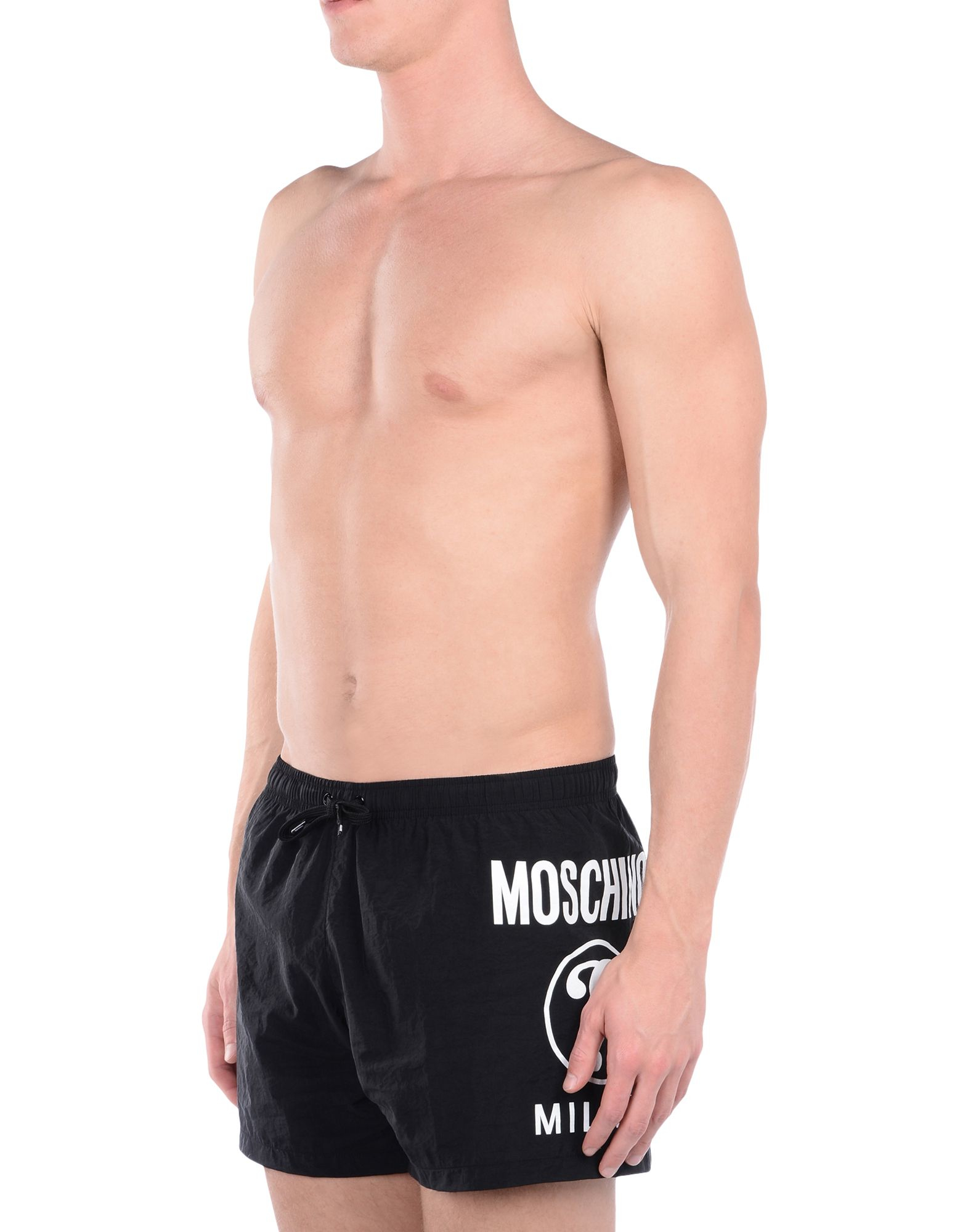 Download Moschino Synthetic Swimming Trunks in Black for Men - Lyst