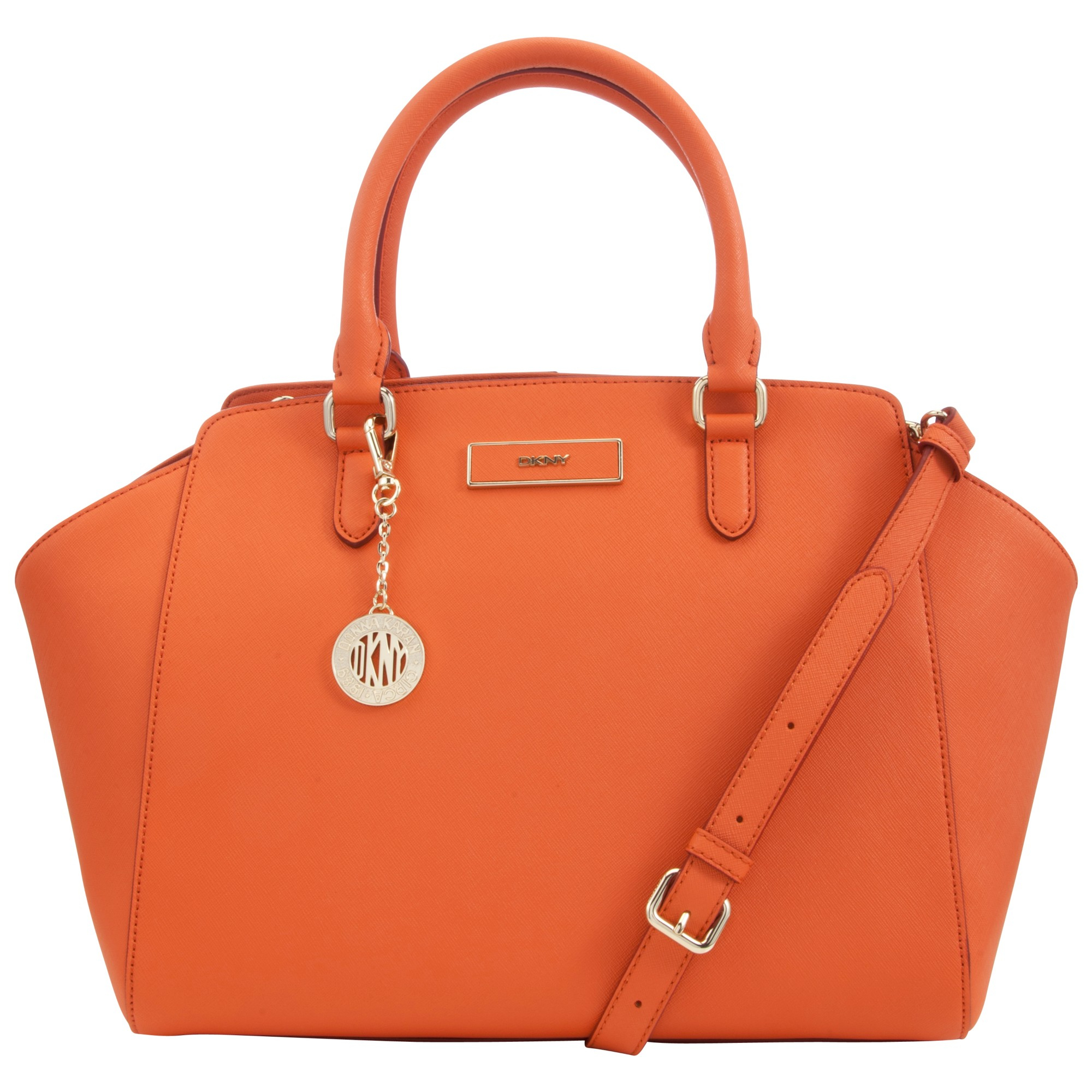 Dkny Saffiano Leather Tote Bag in Orange | Lyst