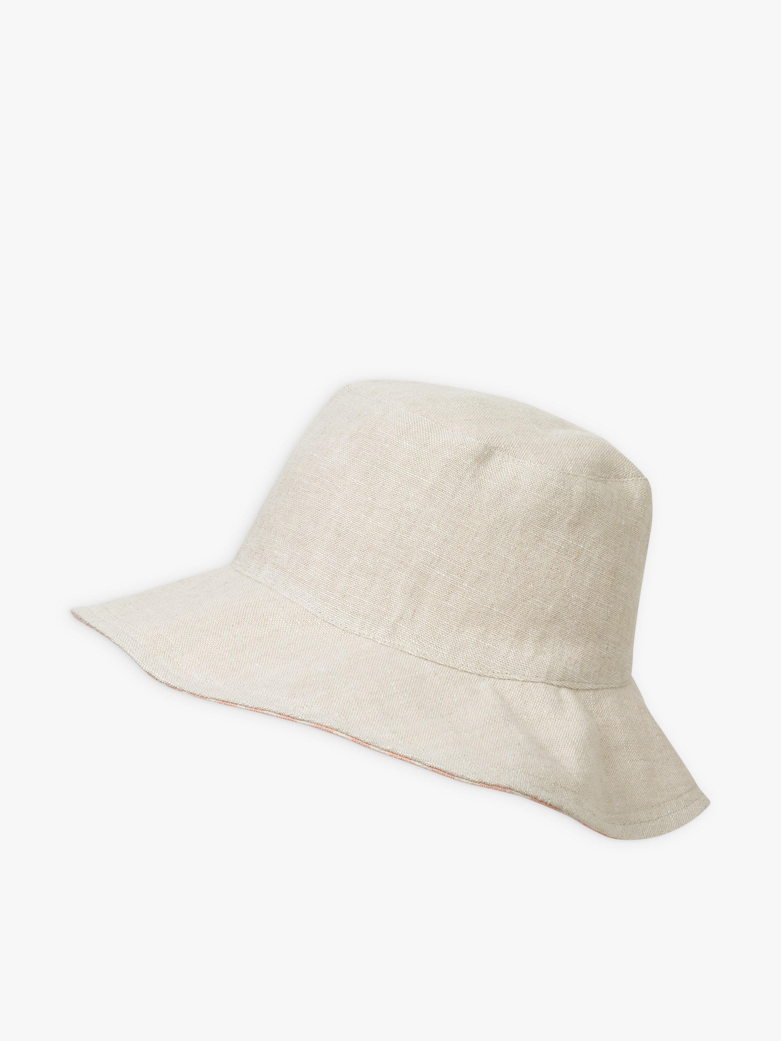 Linen Pink Striped Reversible Monia Hat 