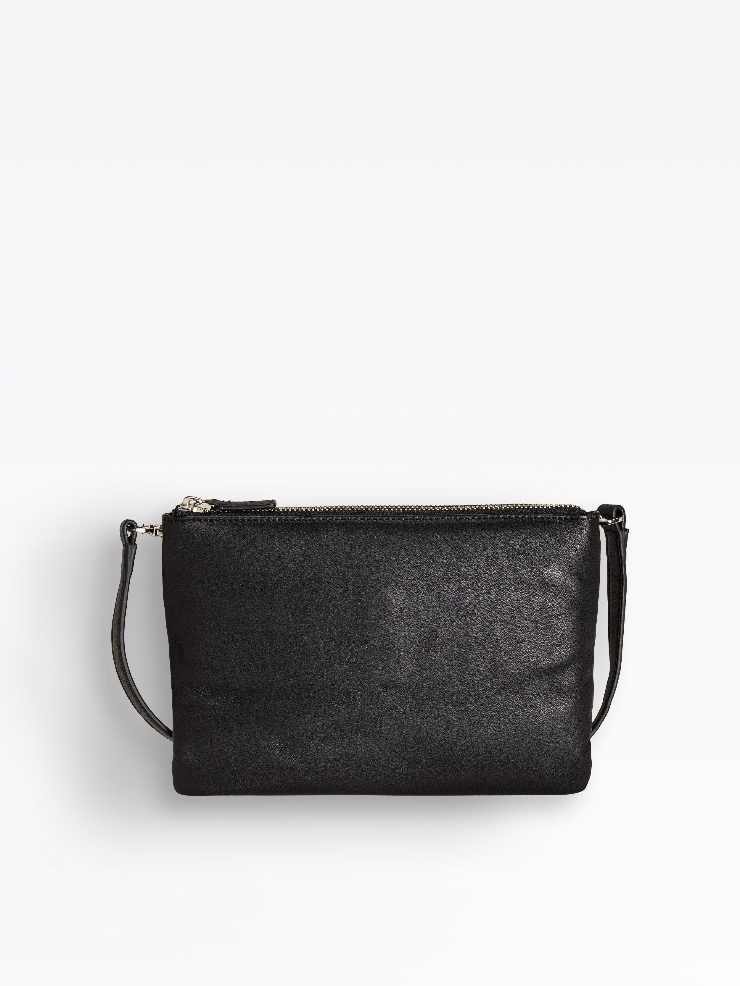 Women S Black Smooth Leather Shoulder Bag