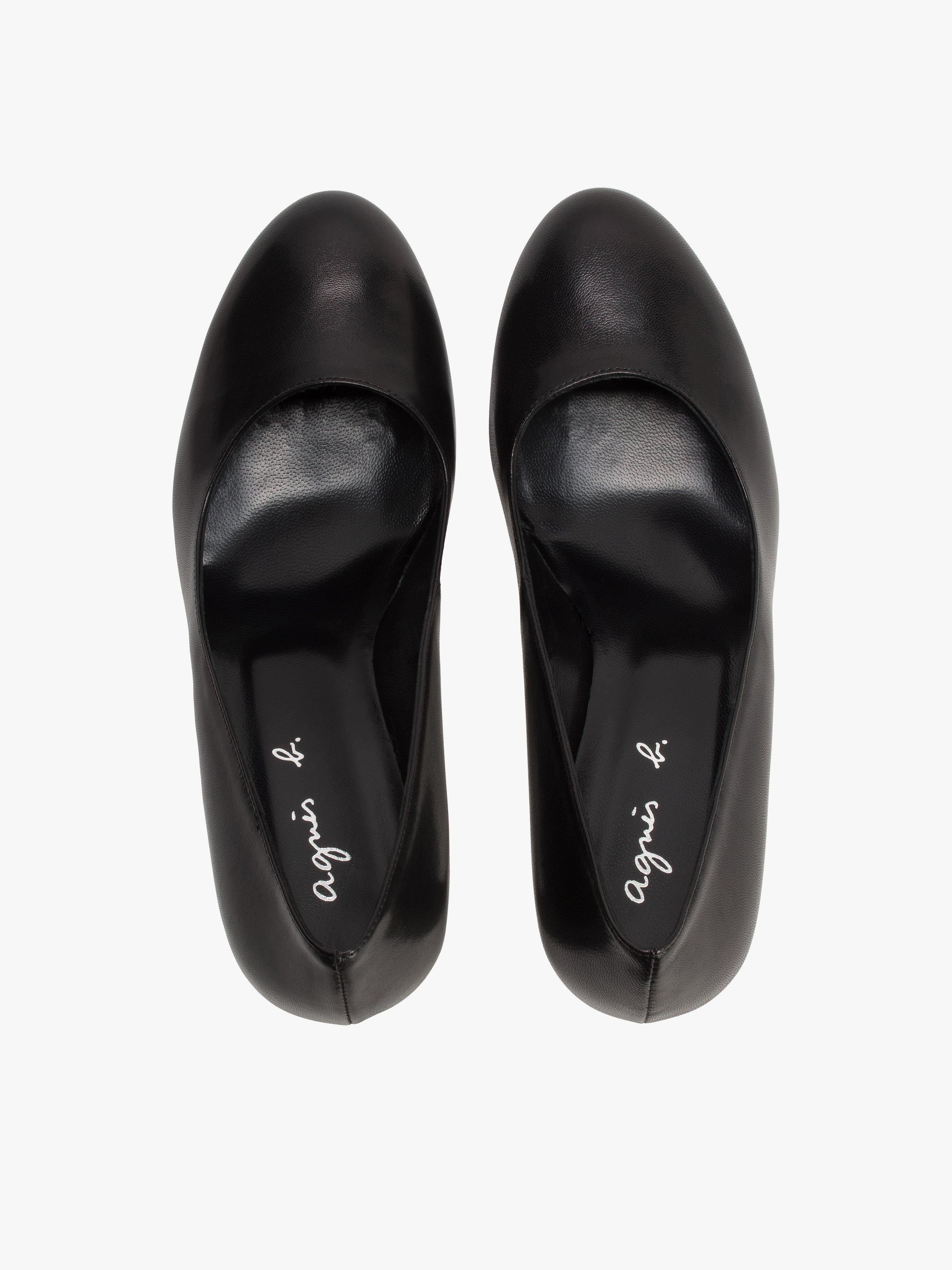 agnès b. Black Leather Nina Pumps | Lyst