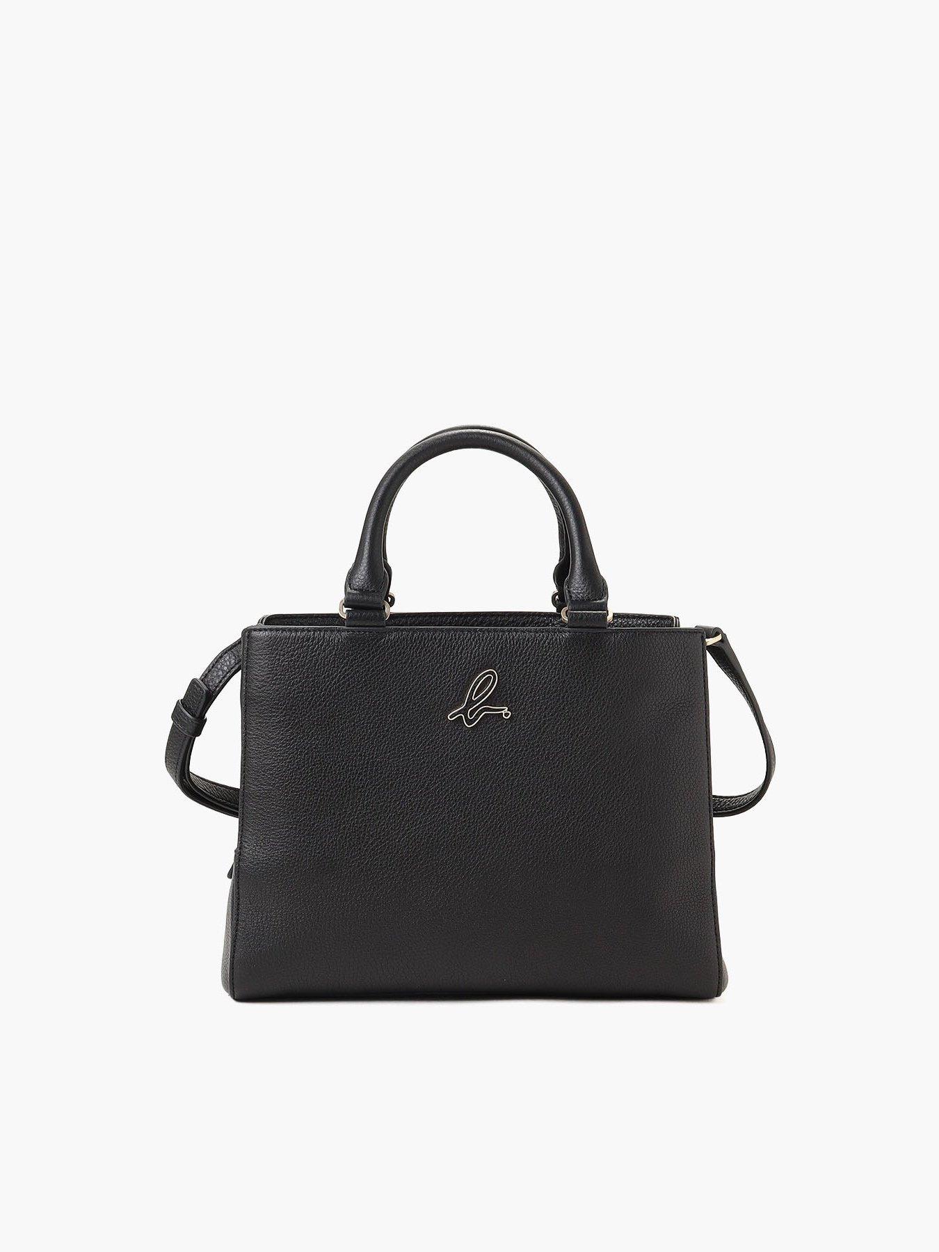 agnès b. Black Grained Leather Bag Lyst