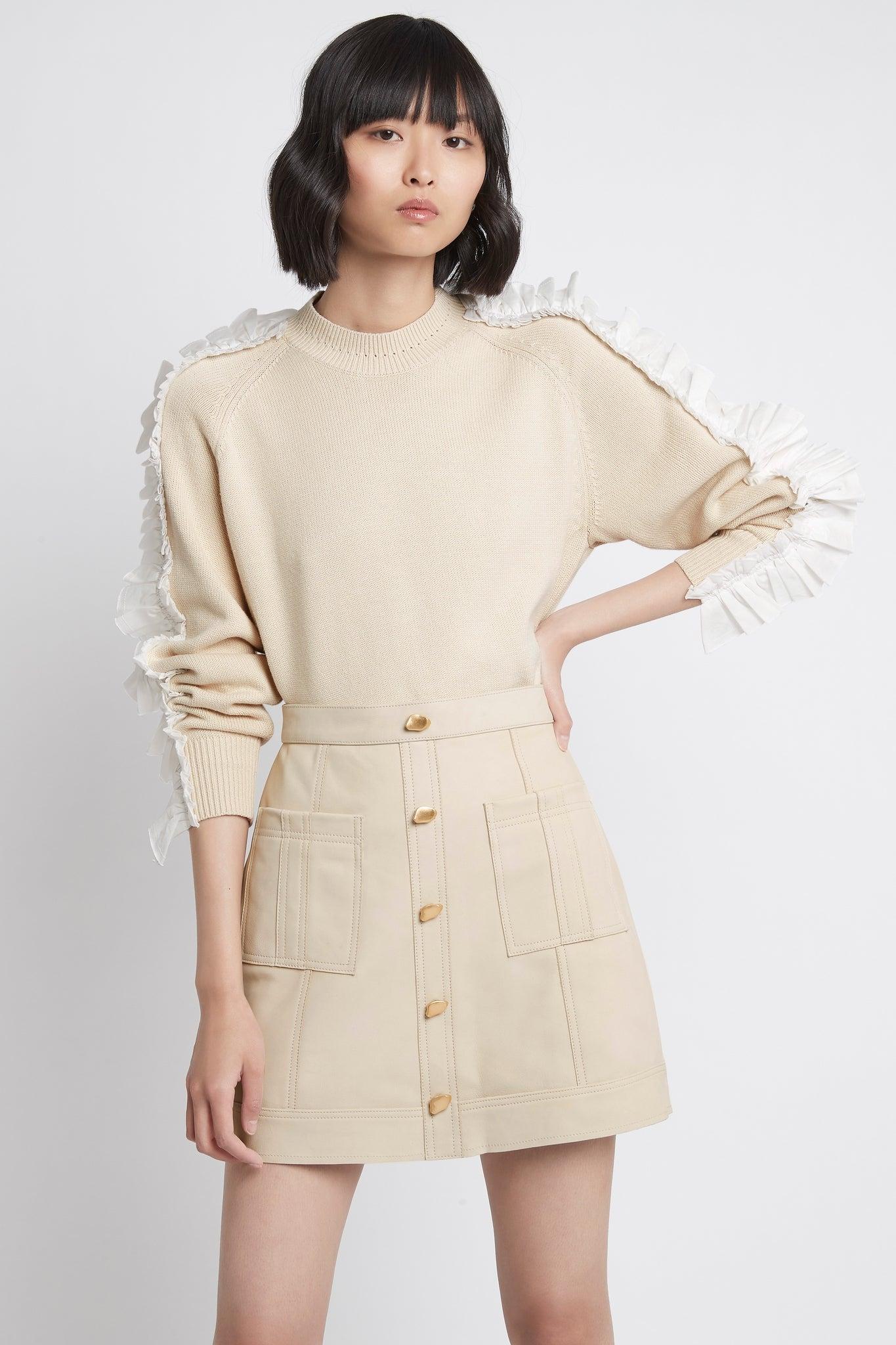 Aje. Anais Knit Jumper in Natural | Lyst