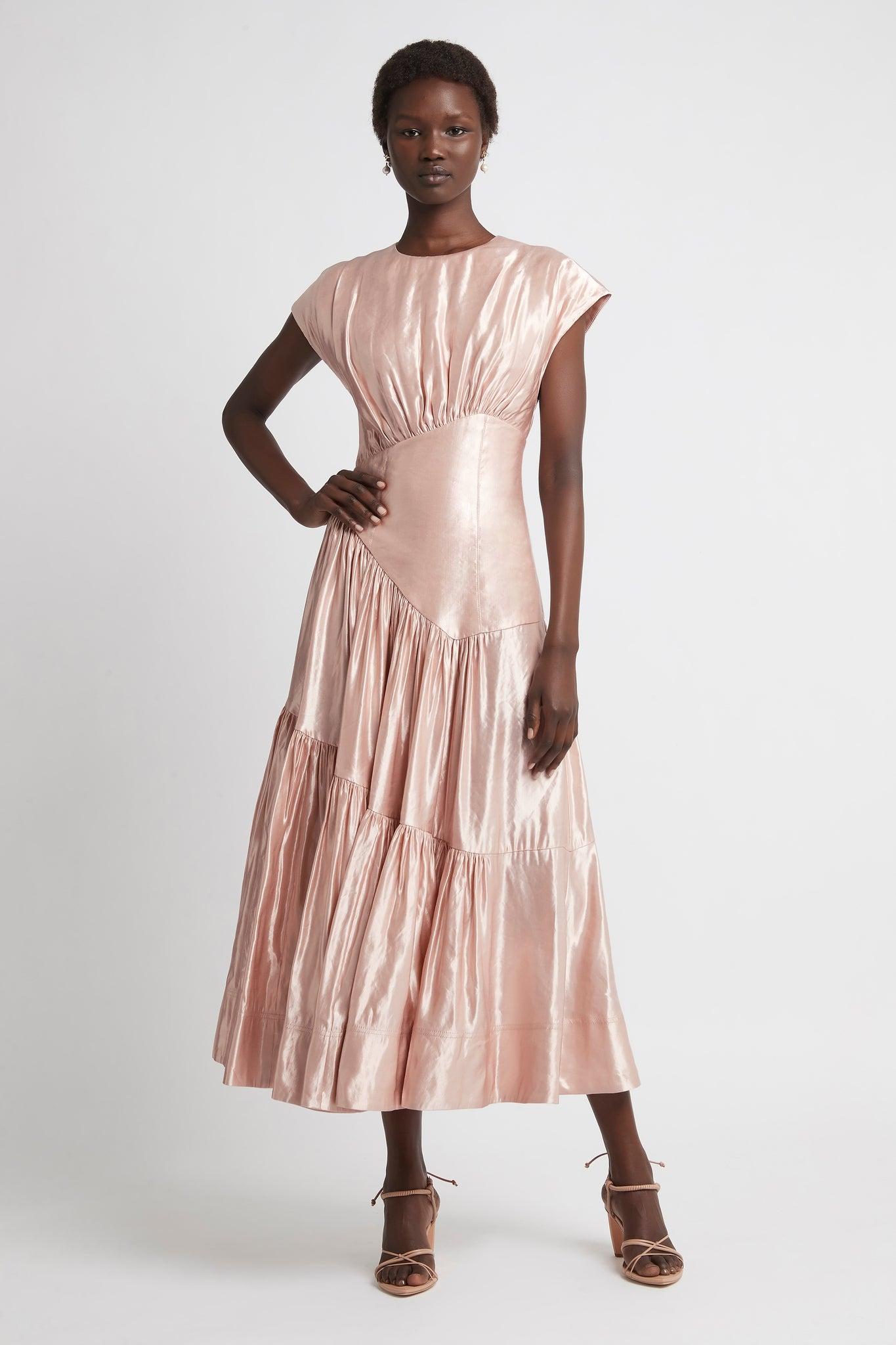 Aje. Serendipity Reflection Midi Dress in Pink | Lyst
