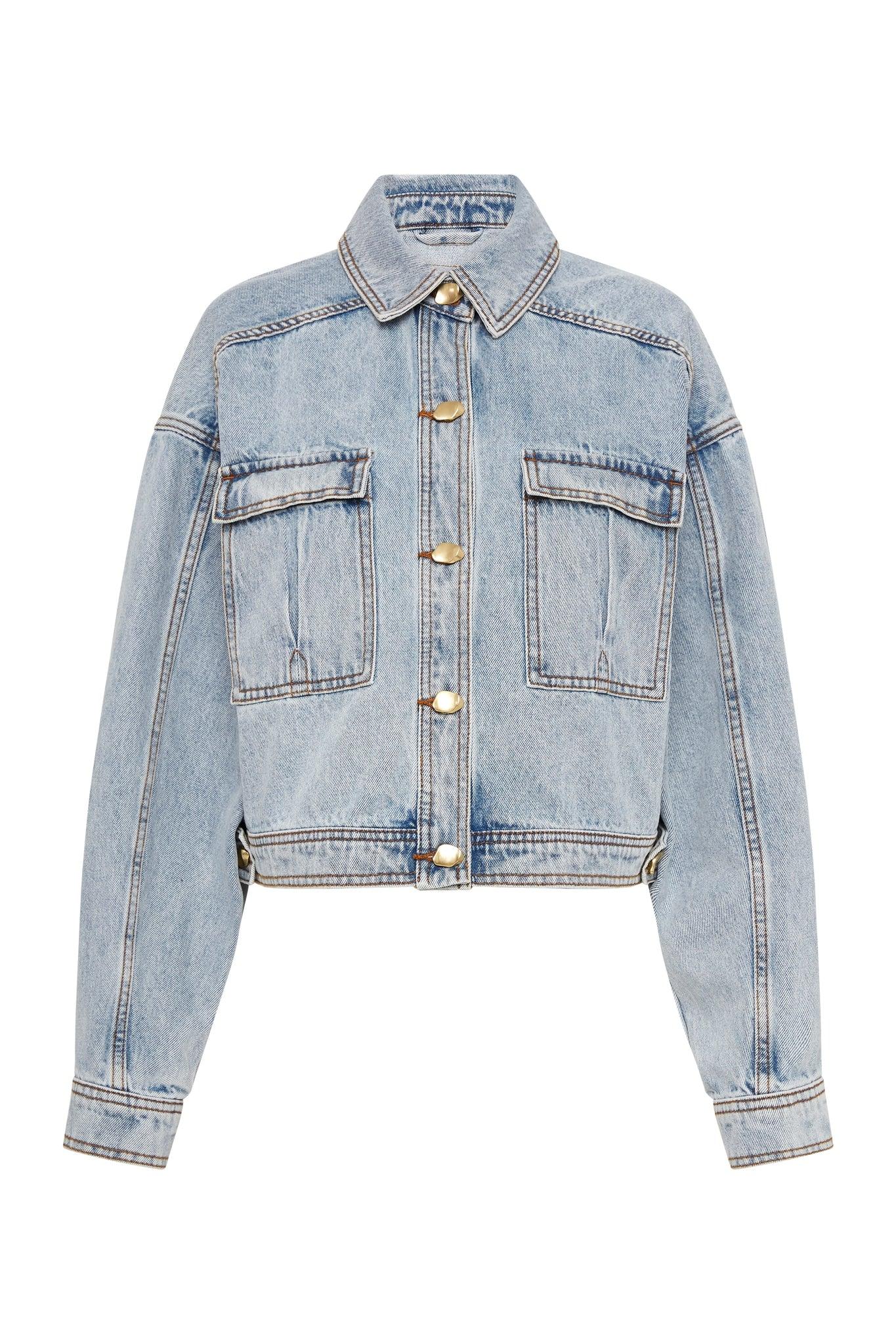 Aje. Belmond Remi Denim Jacket in Blue 