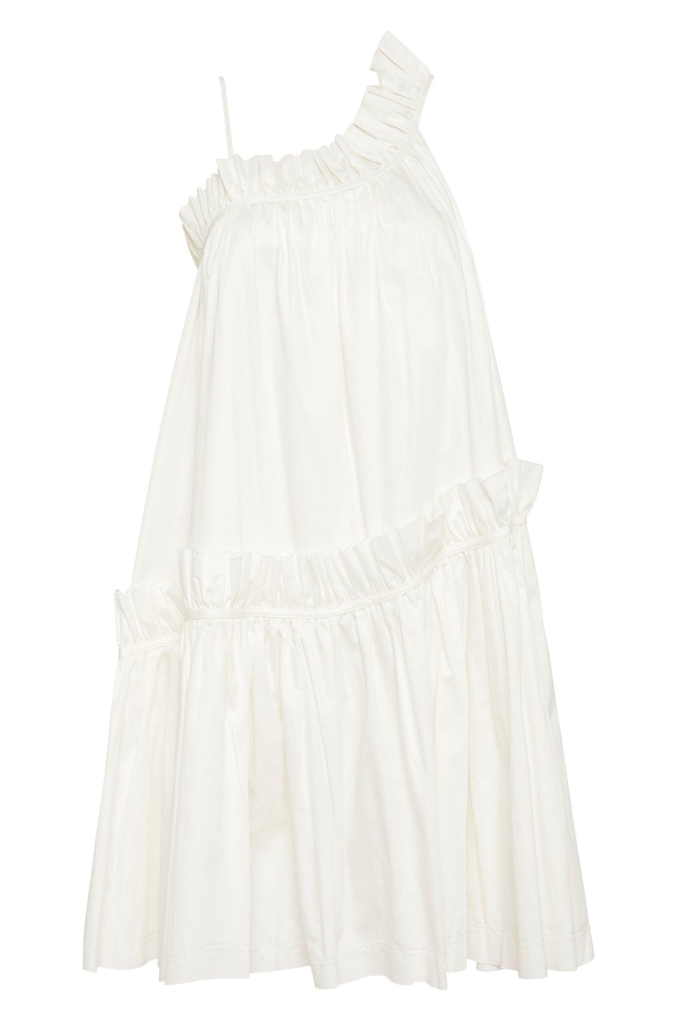 Aje. Cotton Romance Asymmetric Mini Dress in Ivory (White) - Save 