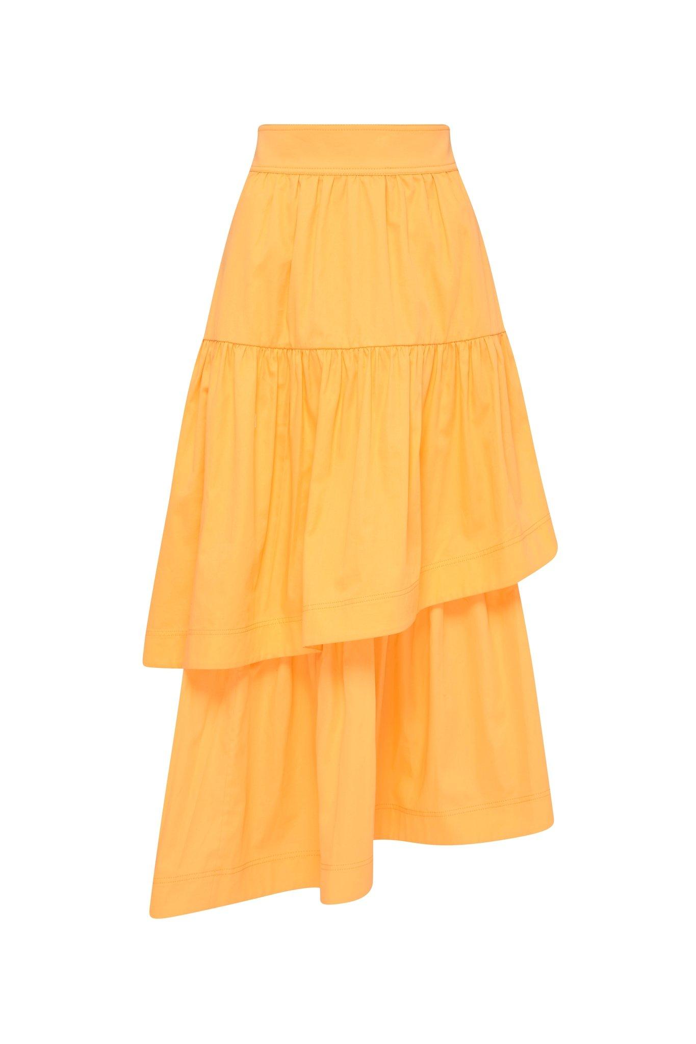 Aje. Midsummer Tiered Skirt in Orange | Lyst