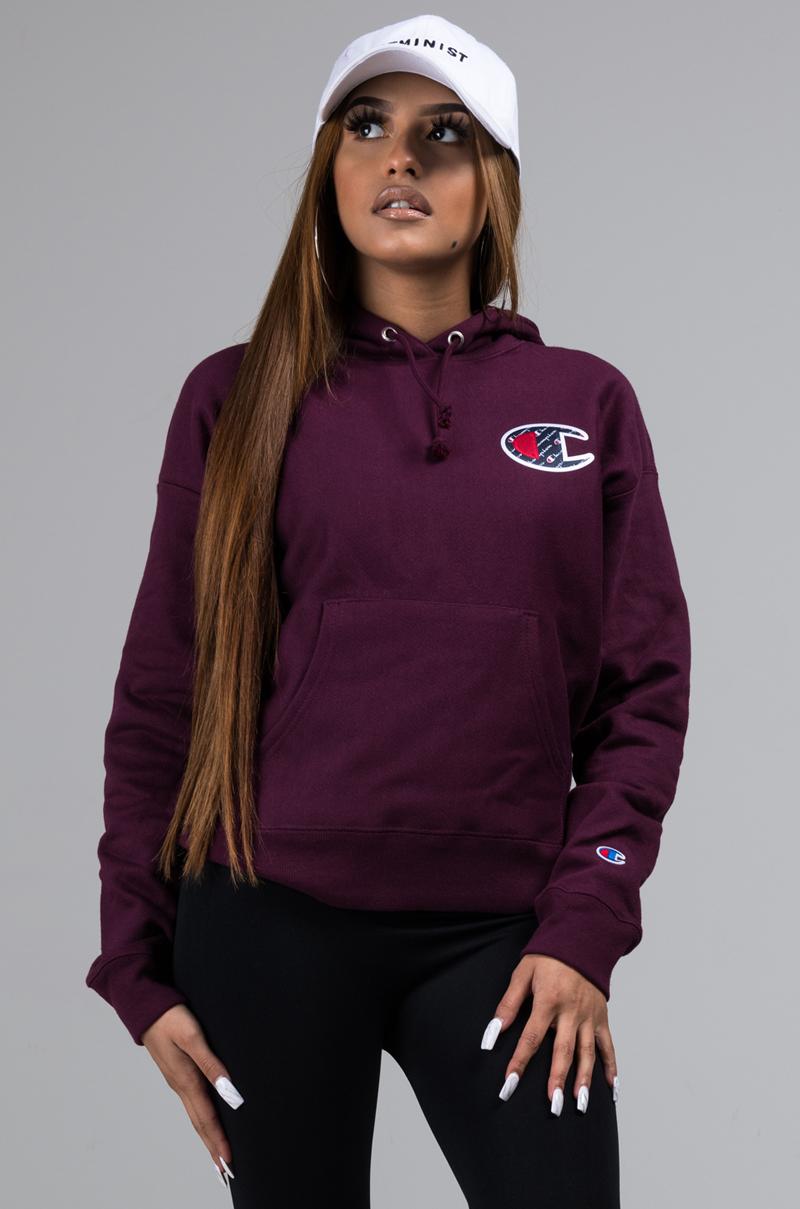 champion dark berry purple hoodie
