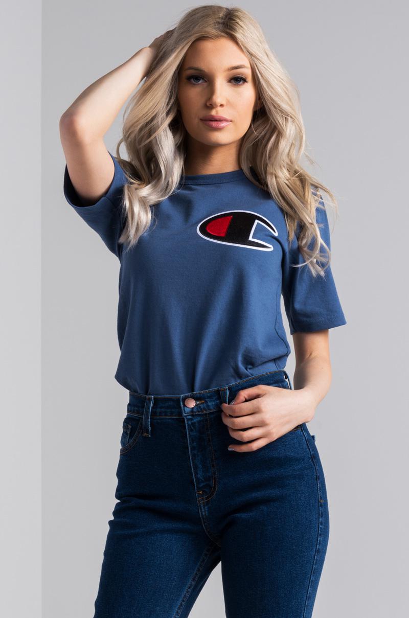 champion heritage tee blue