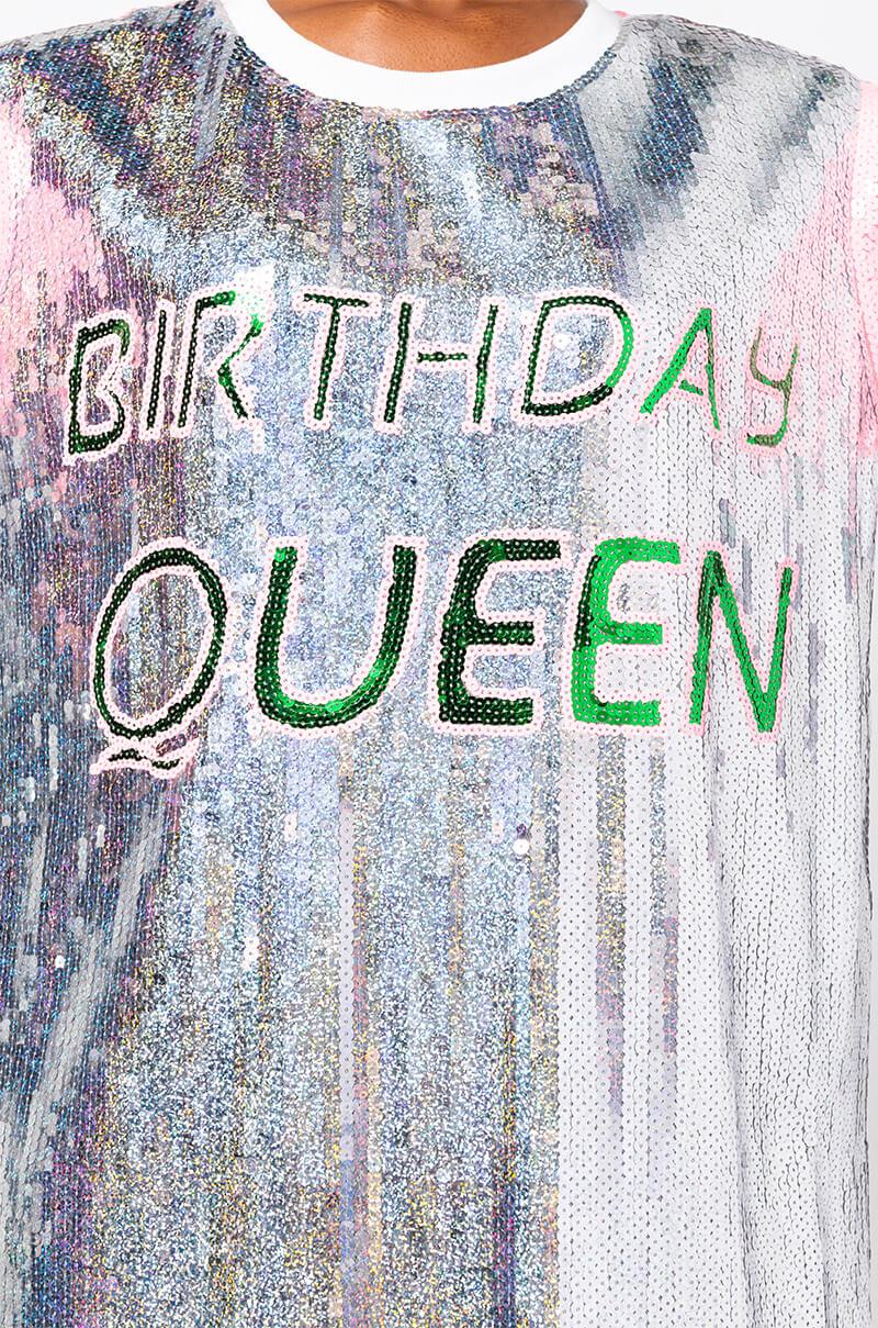 birthday queen sequin dress