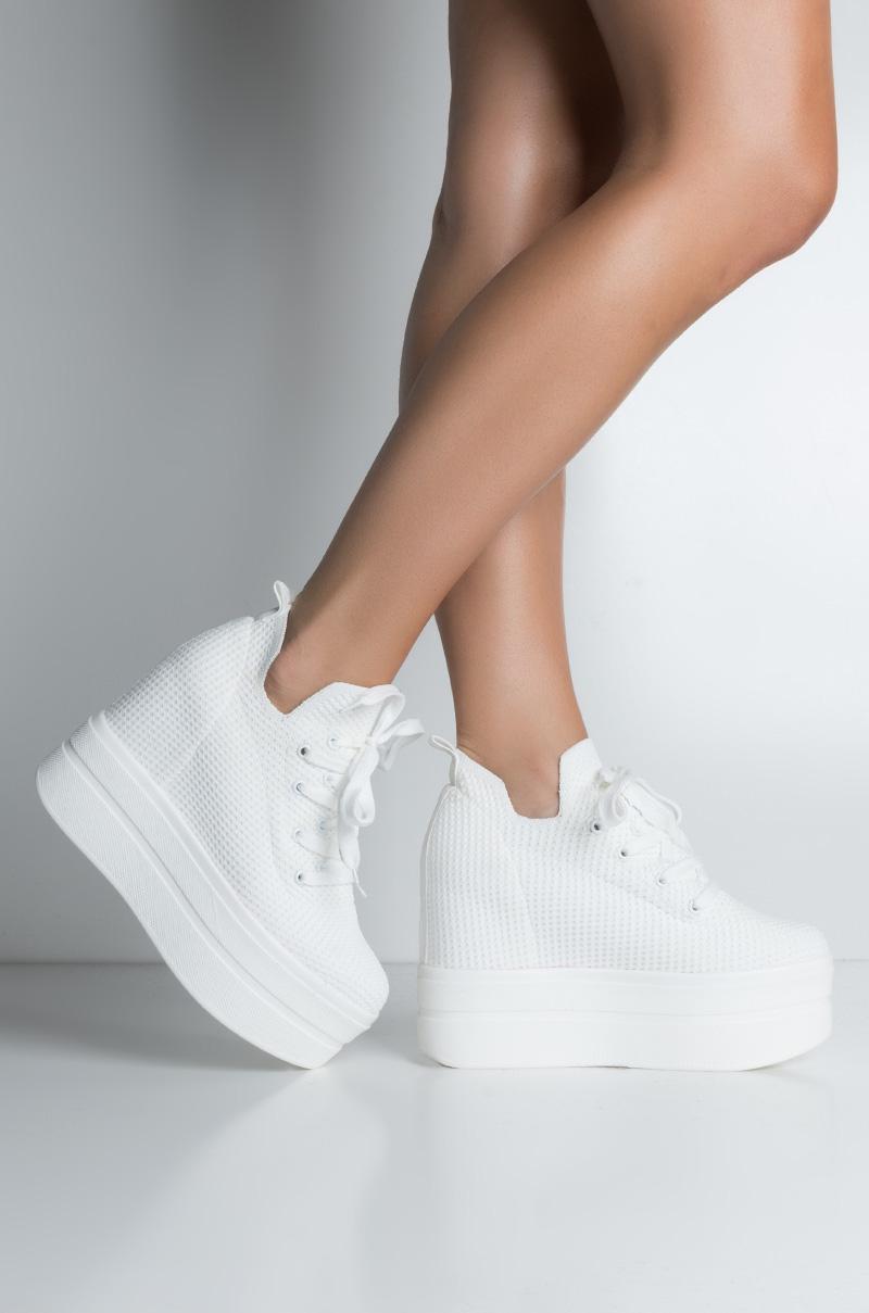 madden girl white platform sneakers