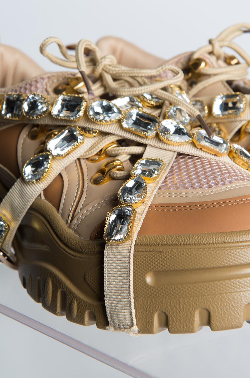 cape robbin glorious jewel trim flatform sneakers