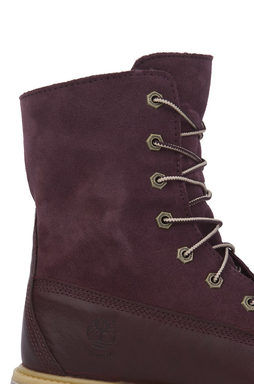 Timberland Women's Authentics Teddy Fleece Fold Down Boot - Burgundy in  Purple - Lyst
