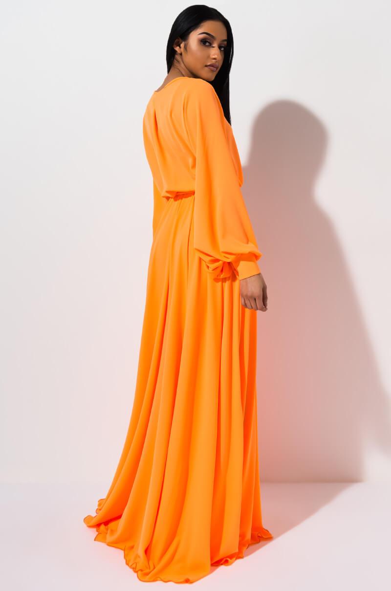 chiffon flowy maxi dress