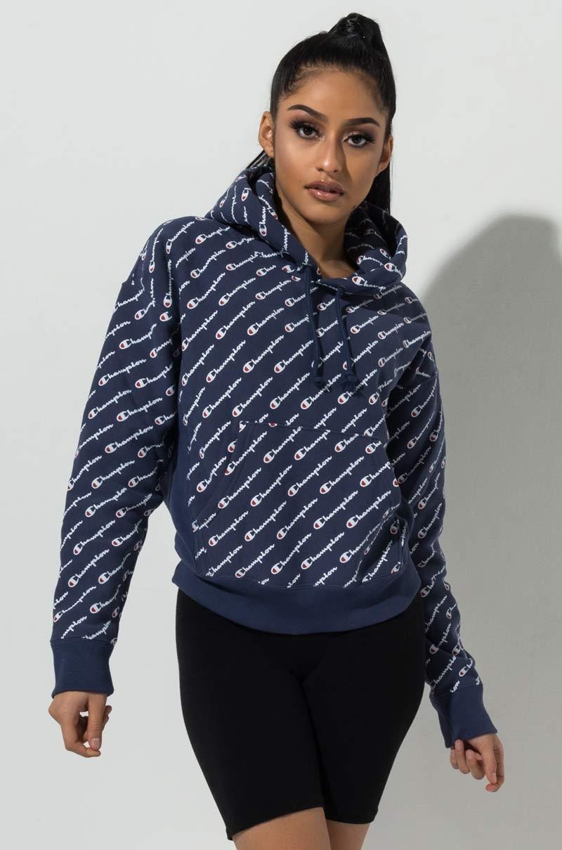 champion reverse weave all over print hoodie sweatshirt