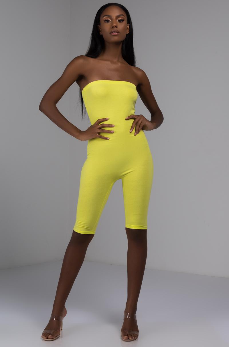 strapless catsuit