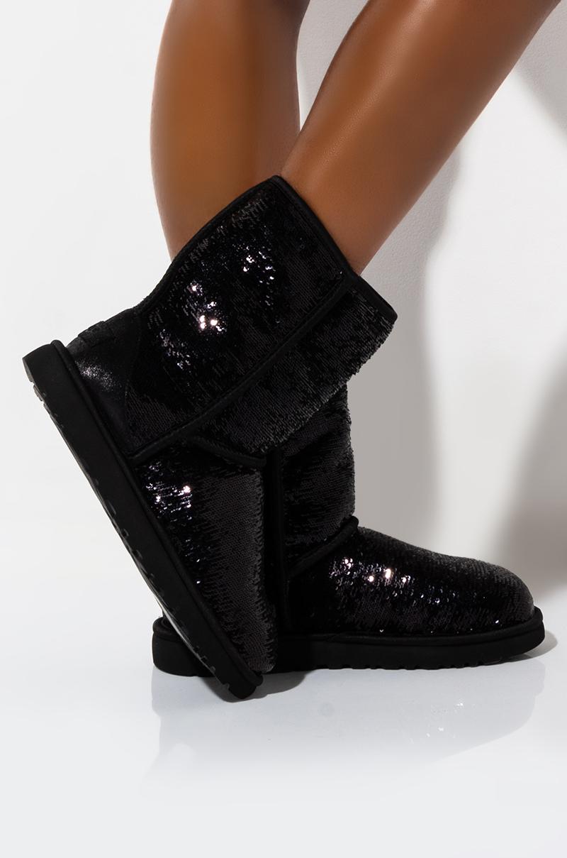sequin black ugg boots