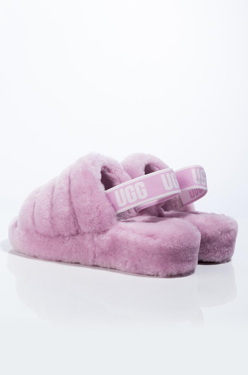 purple ugg slides