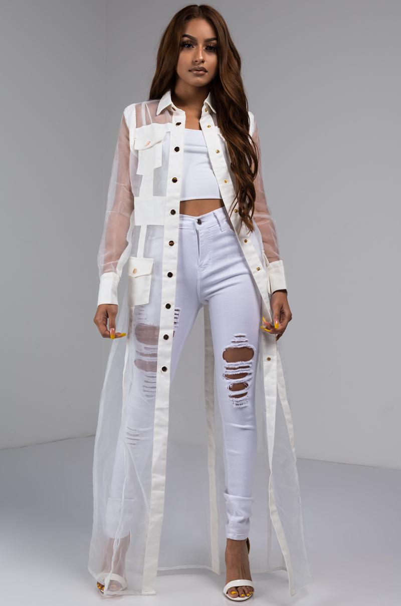 sheer duster jacket