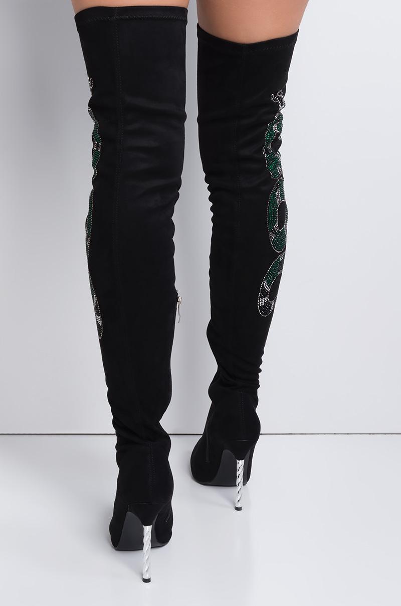 Medusa Gem Snake High Heel Boots MEDUSA GEM SNAKE HIGH HEEL BOOTS