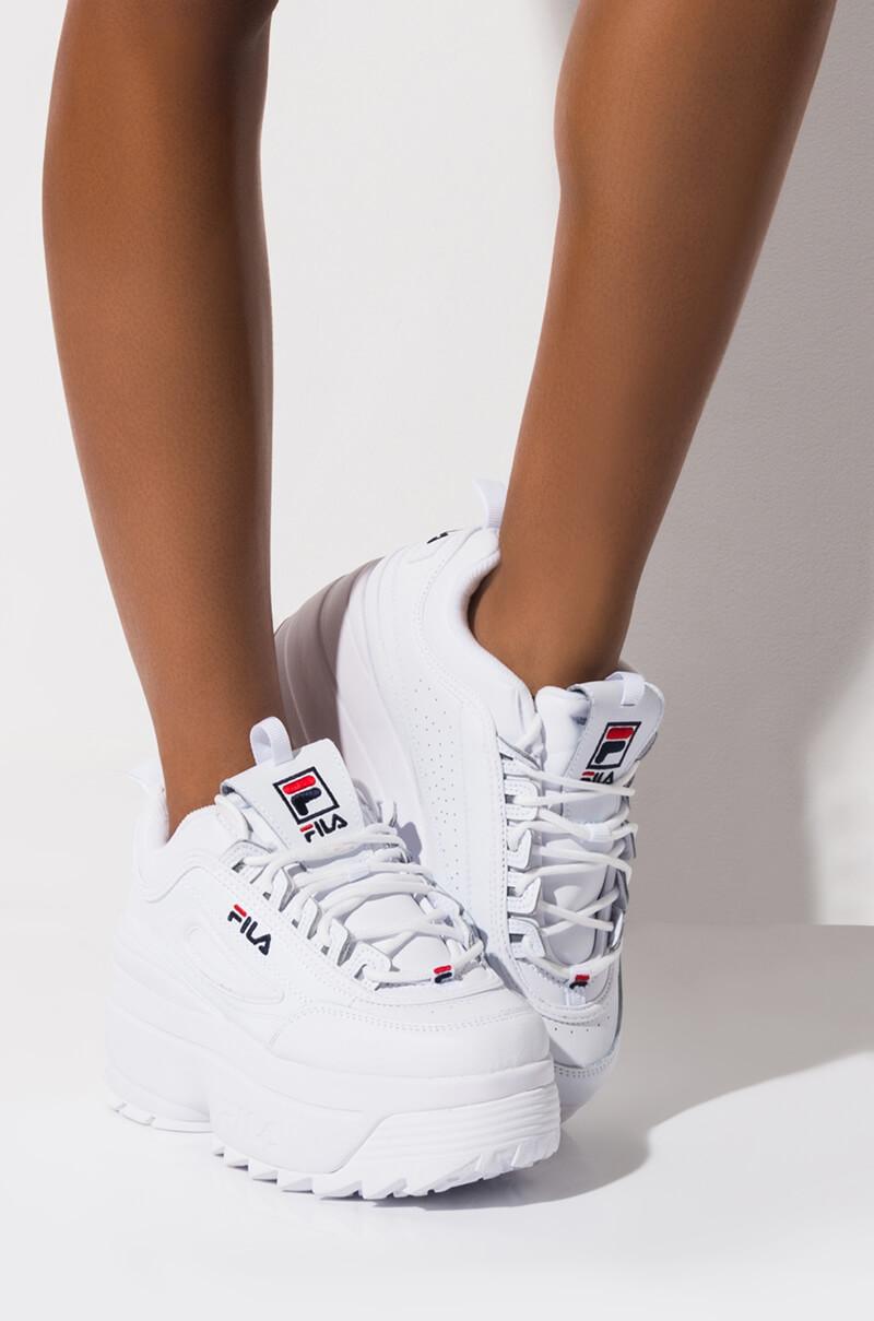 women's fila disruptor wedge athletic shoe