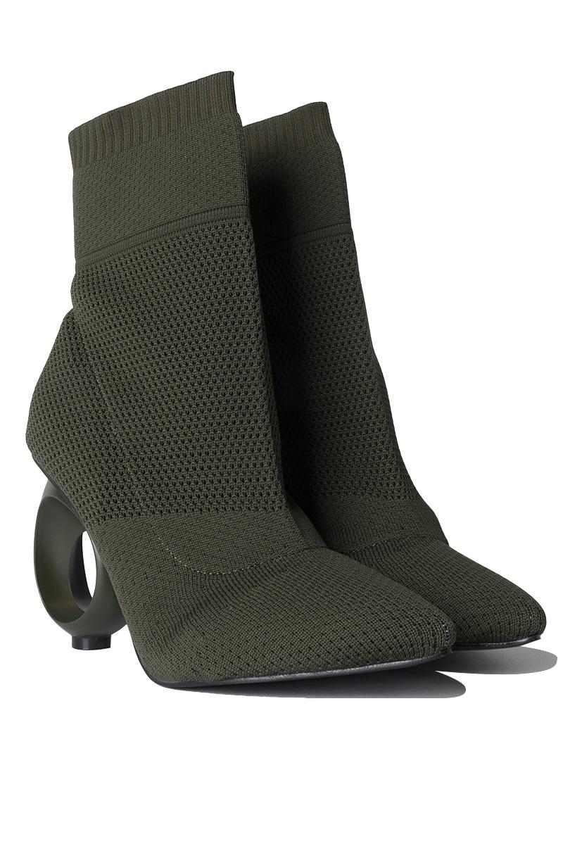 circle heel booties
