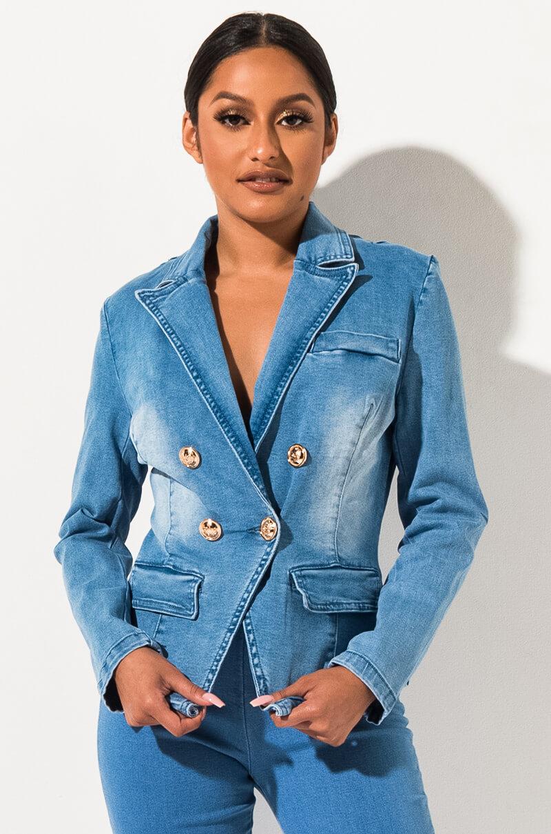light denim blazer