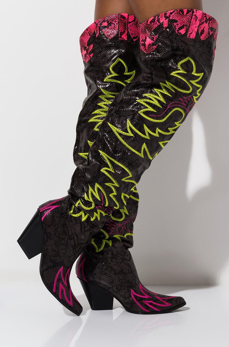 cape robbin rockstar western over the knee boots